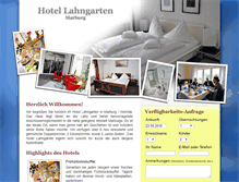 Tablet Screenshot of hotel-lahngarten.de